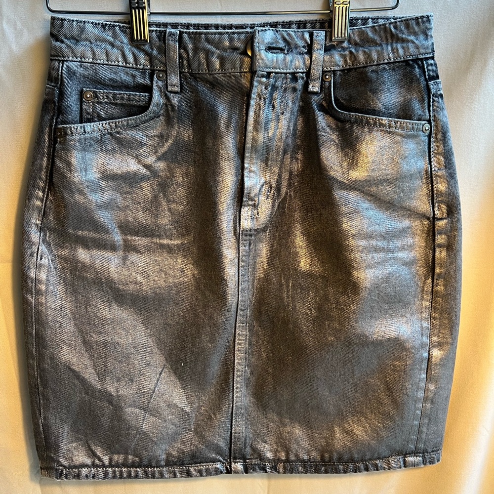 Pilcro and Letterpress Silver Denim Mini